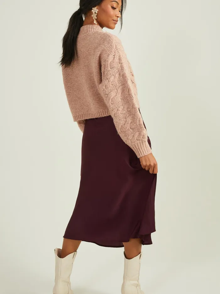 Women Maeve Cable Knit Sweater Taupe Altar039d State Sweaters