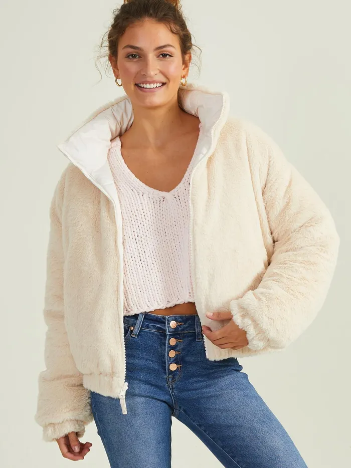 Women Maia Reversible Puffer Jacket Cream Altar039d State Jackets