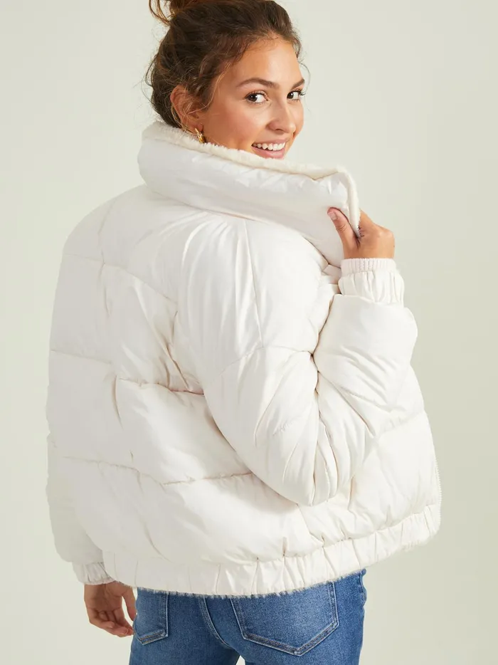 Women Maia Reversible Puffer Jacket Cream Altar039d State Jackets
