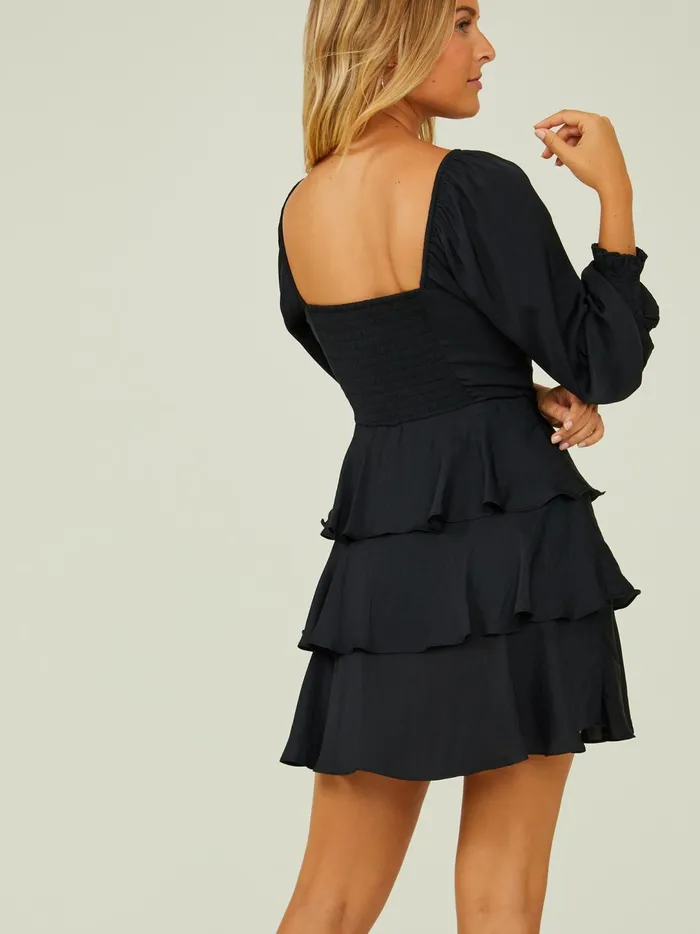 Women Mavis Tiered Layered Dress Black Altar039d State Casual