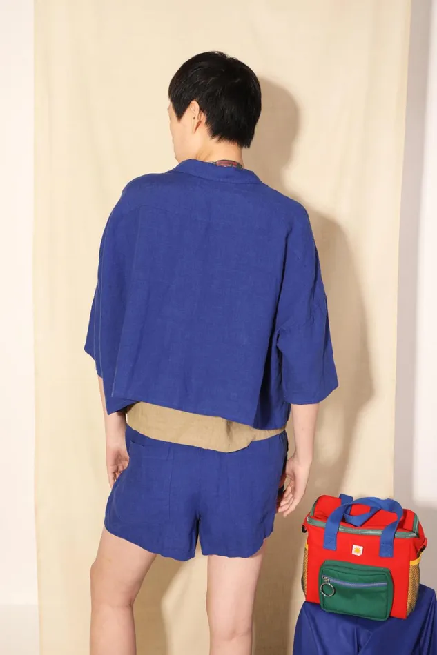 Women Maxim Linen Shirt Cobalt LF Markey Tops
