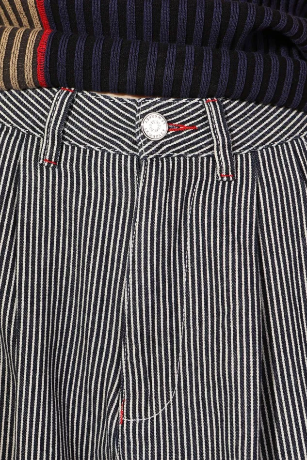 Women Mega Slacks Indigo Stripe LF Markey Trousers