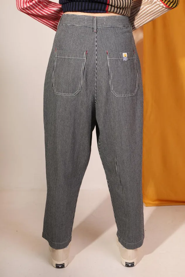 Women Mega Slacks Indigo Stripe LF Markey Trousers