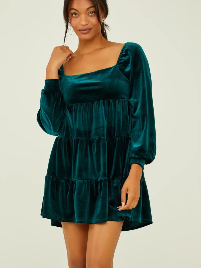 Women Melody Velvet Dress Emerald Altar039d State Casual