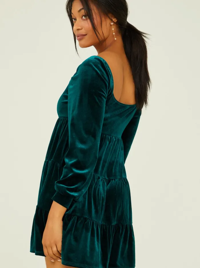 Women Melody Velvet Dress Emerald Altar039d State Casual