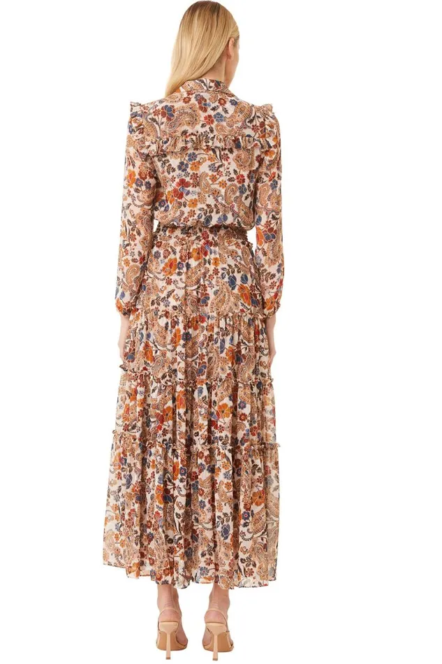 Women MISA Los Angeles Dresses AHREANA DRESS Coco Lurex Paisley