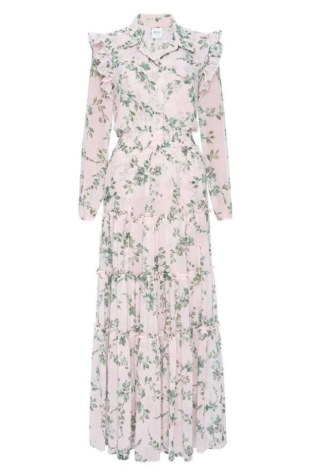 Women MISA Los Angeles Dresses AHREANA DRESS White Sage Botanica