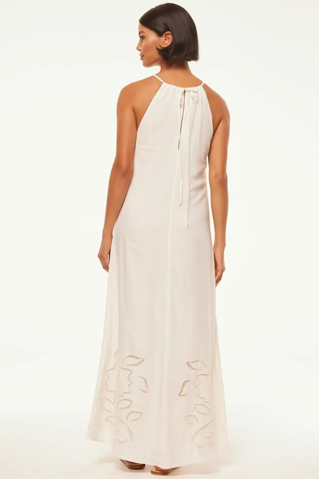 Women MISA Los Angeles Dresses ALEJANDRA DRESS Canary Eyelet