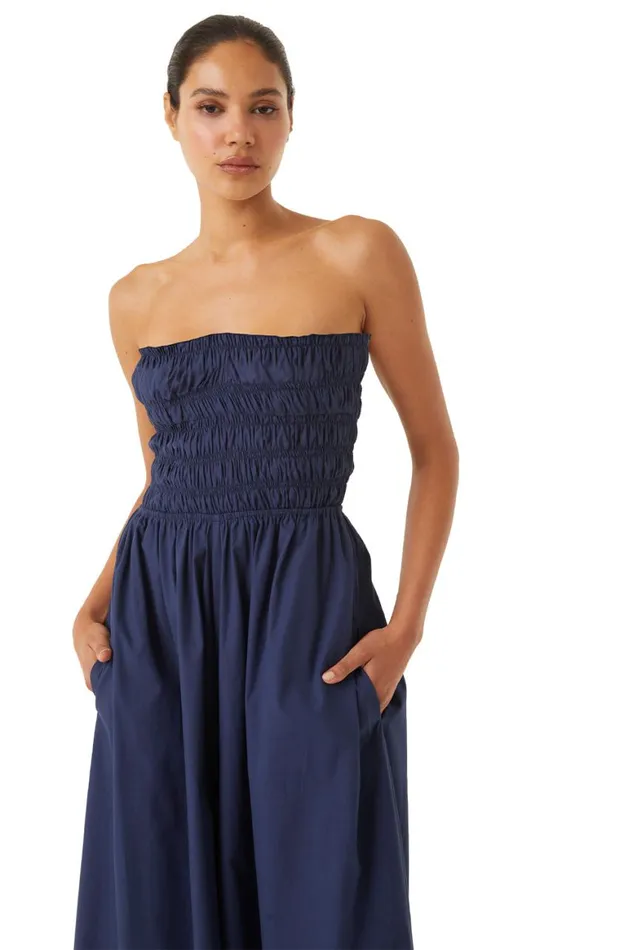 Women MISA Los Angeles Dresses ANDREA JUMPSUIT Sand Solid Poplin