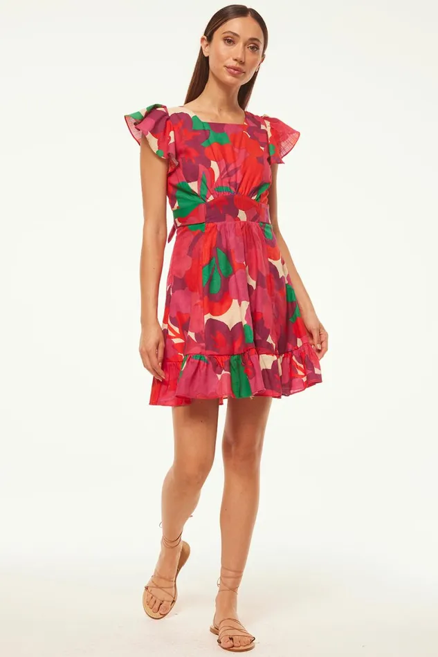 Women MISA Los Angeles Dresses BELINDA DRESS Flora Rosada