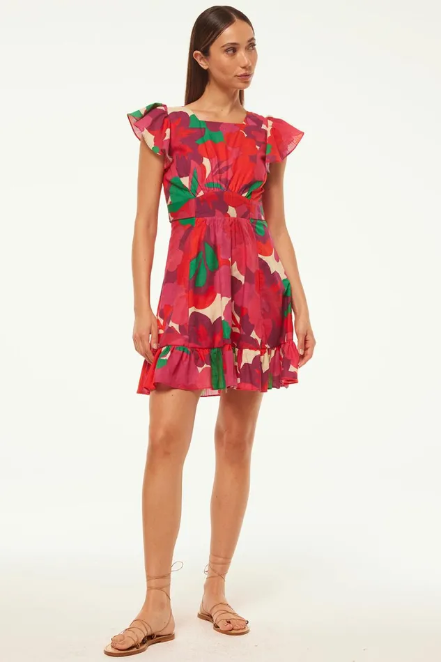 Women MISA Los Angeles Dresses BELINDA DRESS Flora Rosada