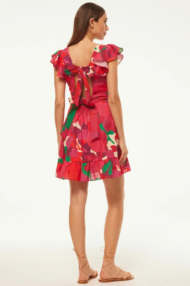 Women MISA Los Angeles Dresses BELINDA DRESS Flora Rosada