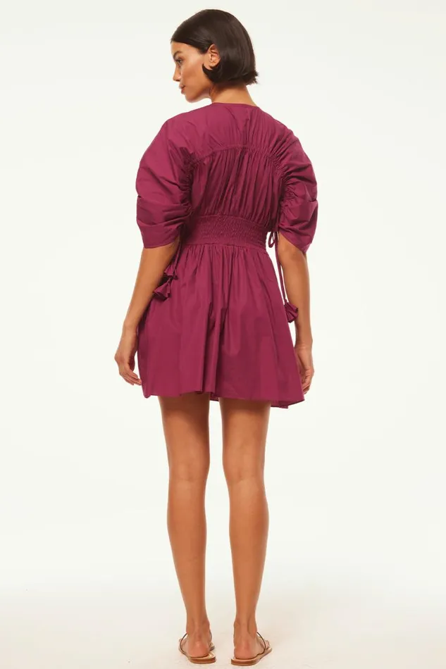 Women MISA Los Angeles Dresses CAMILA DRESS Orchid Cotton Poplin