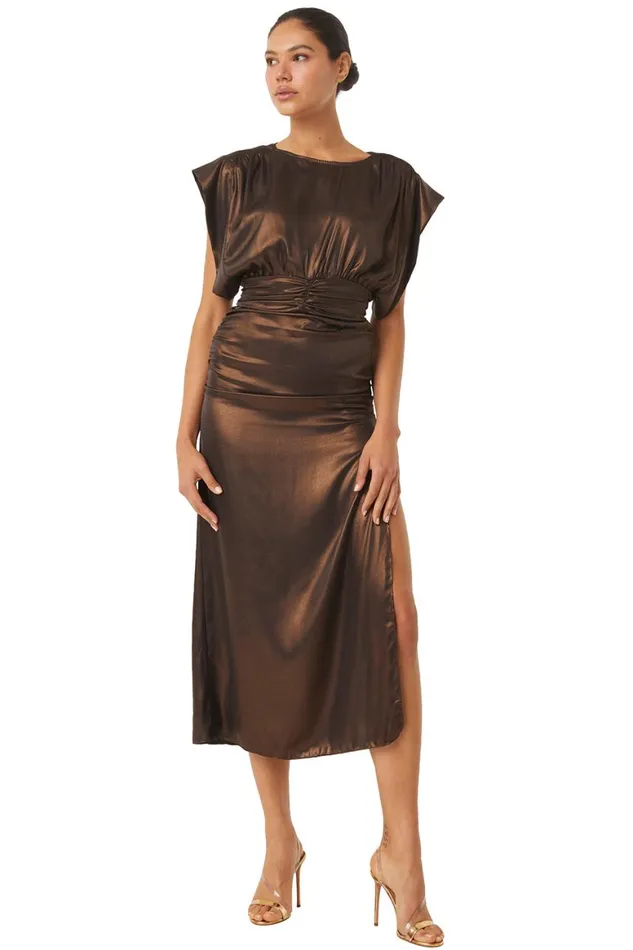 Women MISA Los Angeles Dresses CHARLIZE DRESS Burnished Bronze