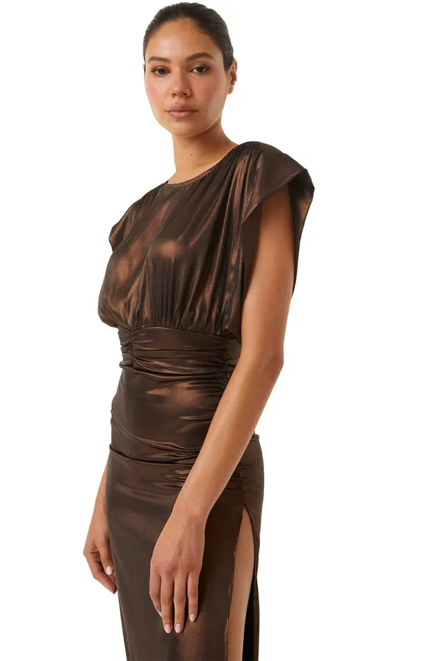 Women MISA Los Angeles Dresses CHARLIZE DRESS Burnished Bronze