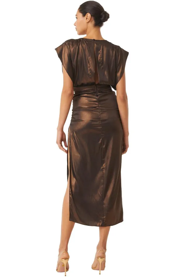 Women MISA Los Angeles Dresses CHARLIZE DRESS Burnished Bronze