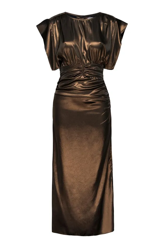 Women MISA Los Angeles Dresses CHARLIZE DRESS Burnished Bronze
