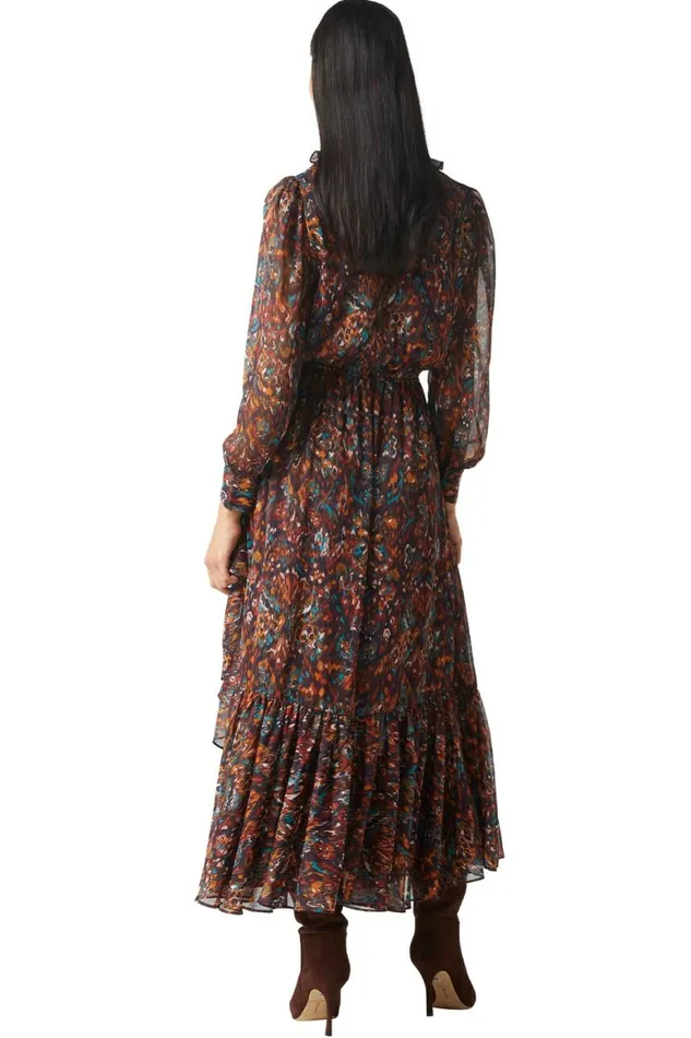 Women MISA Los Angeles Dresses CHARLOTTE DRESS Peacock Abstract