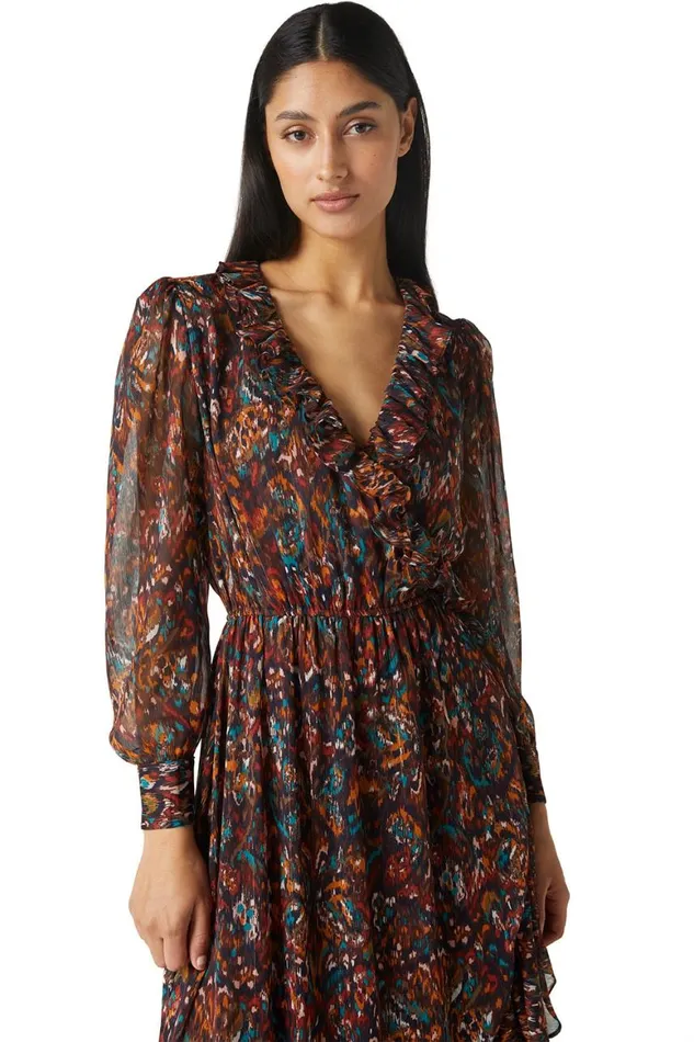 Women MISA Los Angeles Dresses CHARLOTTE DRESS Peacock Abstract