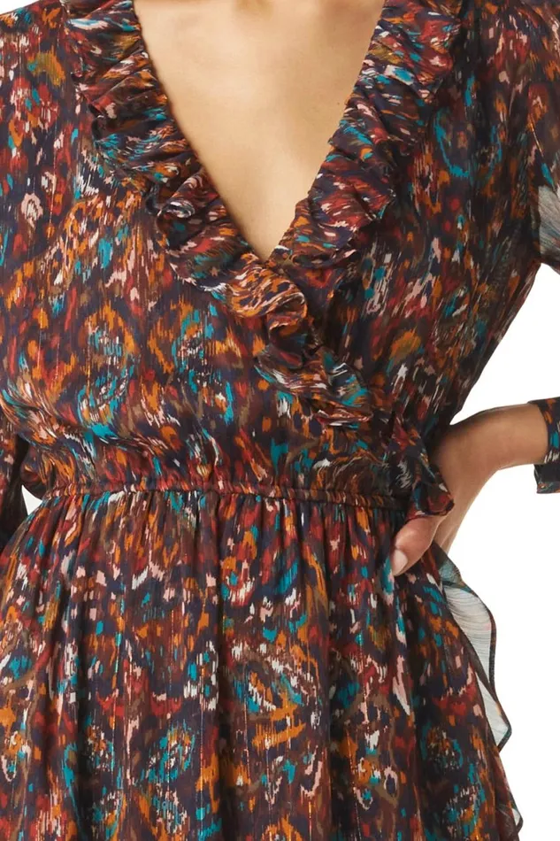 Women MISA Los Angeles Dresses CHARLOTTE DRESS Peacock Abstract