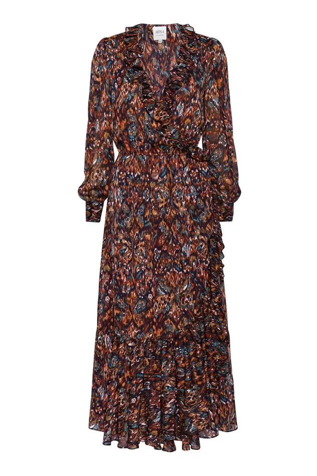 Women MISA Los Angeles Dresses CHARLOTTE DRESS Peacock Abstract