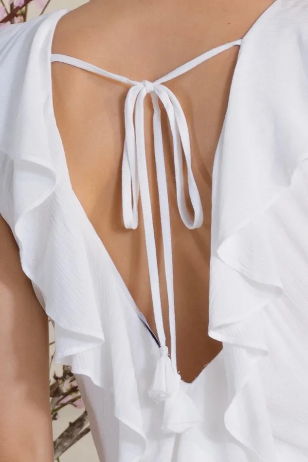 Women MISA Los Angeles Dresses CLAUDITA DRESS White
