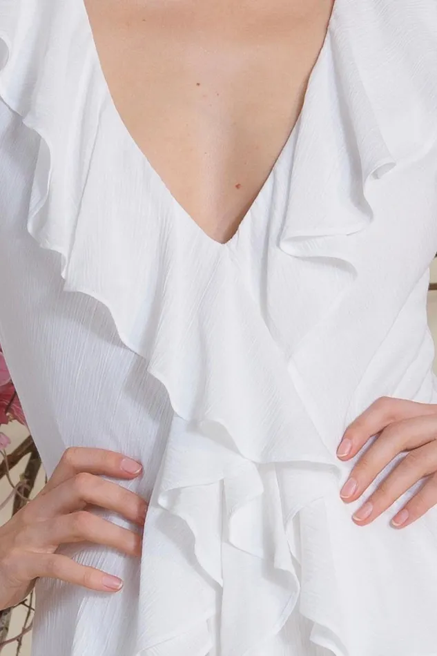 Women MISA Los Angeles Dresses CLAUDITA DRESS White