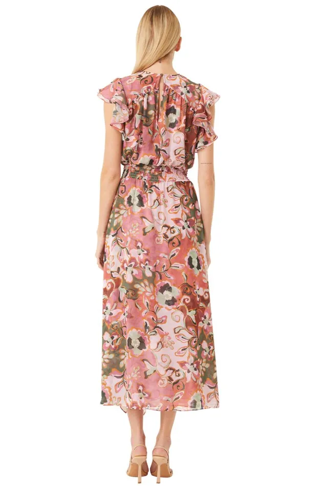 Women MISA Los Angeles Dresses DALITA DRESS Resort Batik Chiffon
