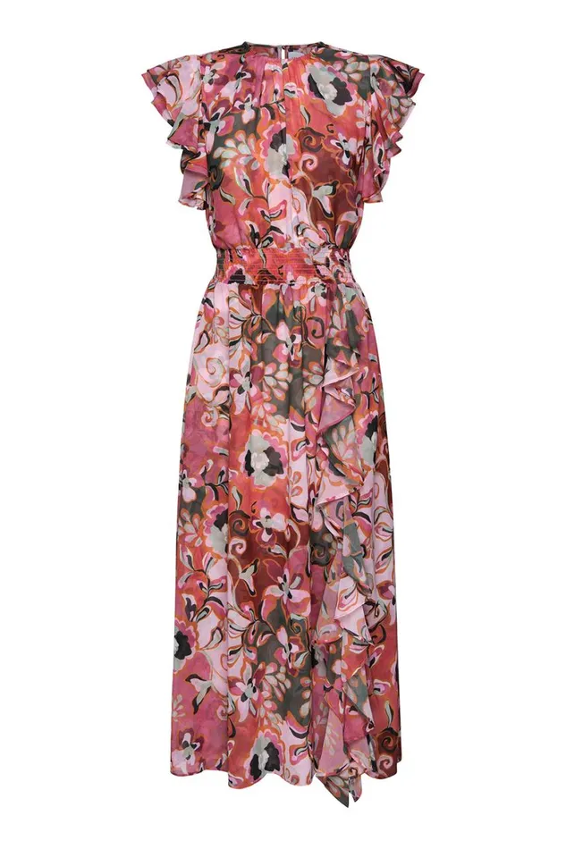 Women MISA Los Angeles Dresses DALITA DRESS Resort Batik Chiffon