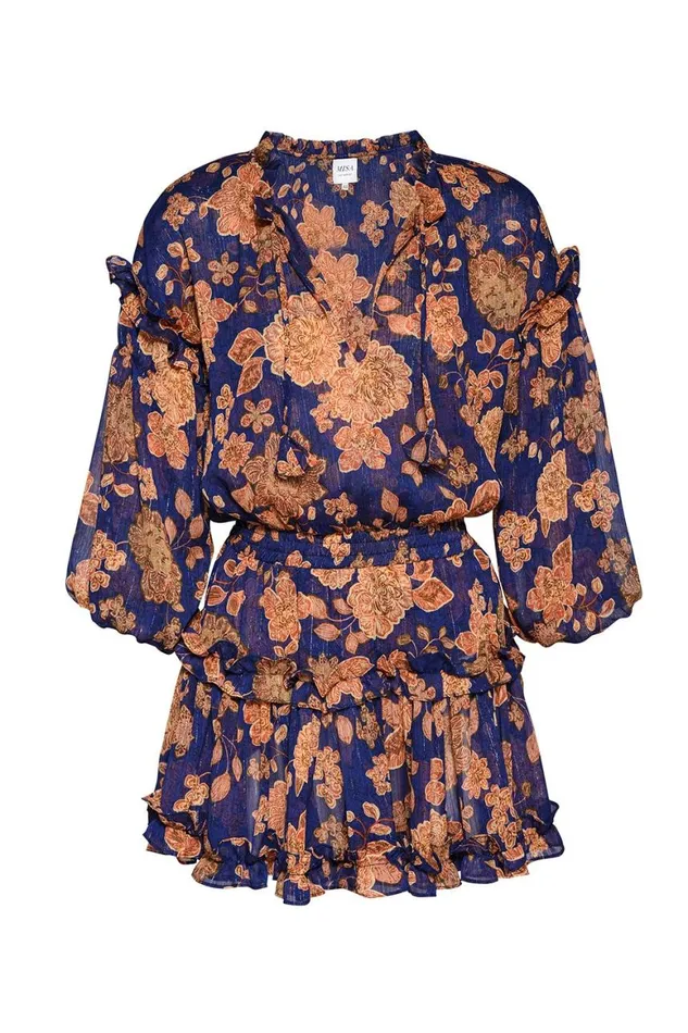 Women MISA Los Angeles Dresses ELENA DRESS Blue Marigold