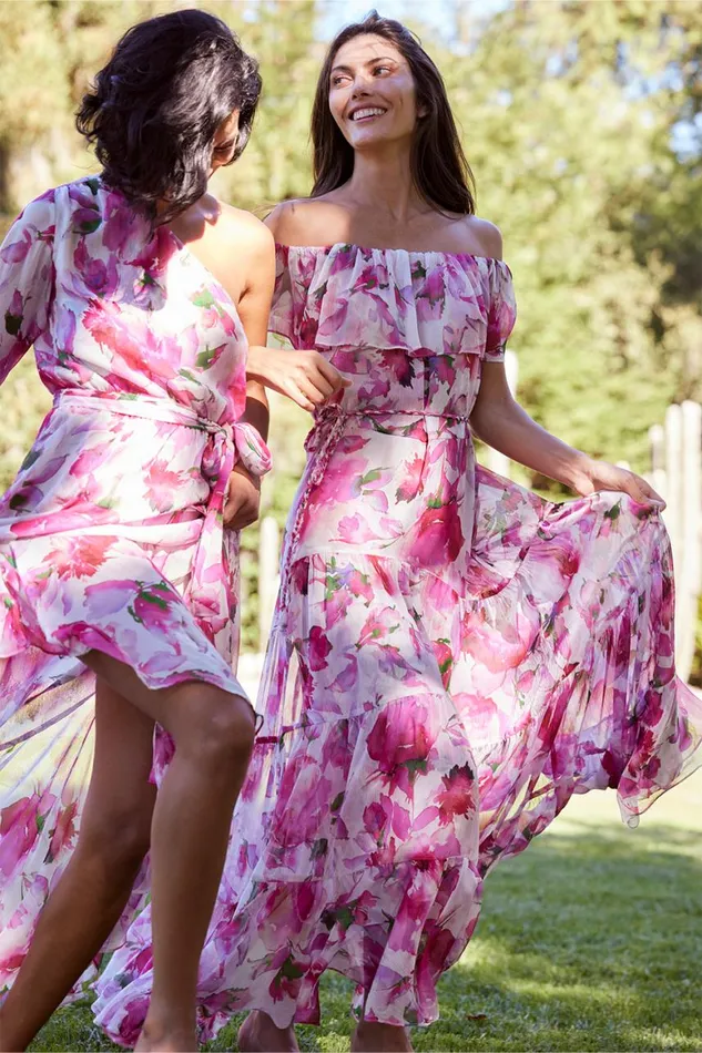 Women MISA Los Angeles Dresses ESTELLA DRESS Garden Fuchsia