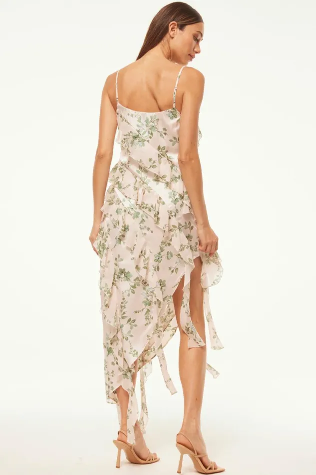 Women MISA Los Angeles Dresses FLORENCE DRESS White Sage Botanica Mix