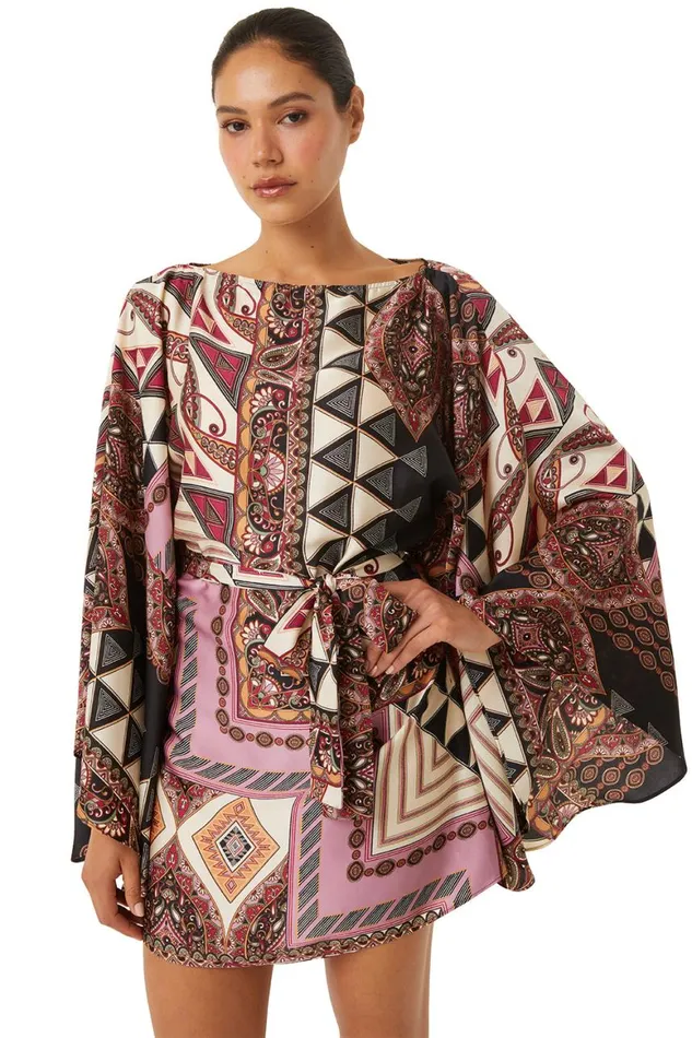 Women MISA Los Angeles Dresses GIADA DRESS Leonardo Patchwork