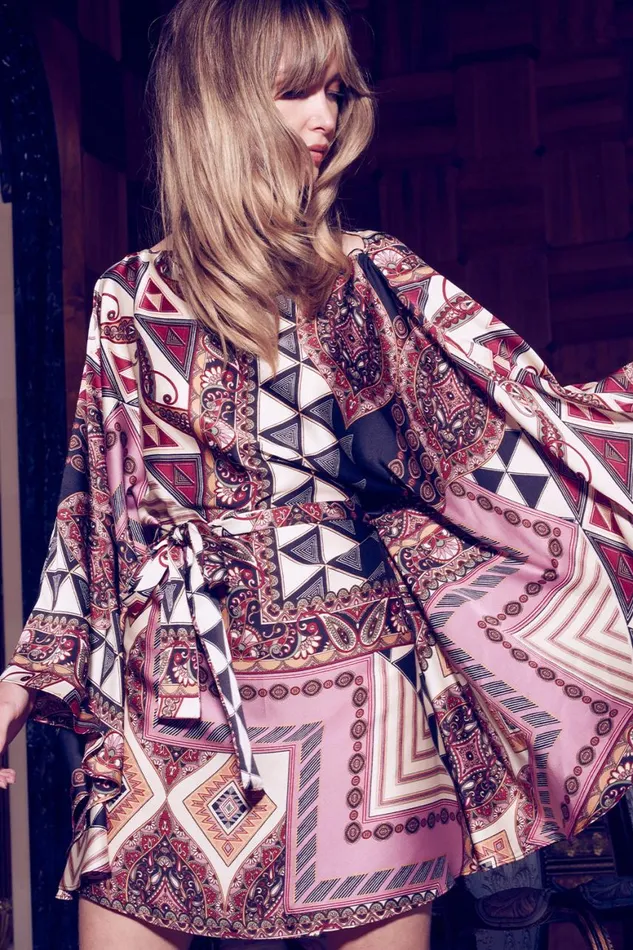 Women MISA Los Angeles Dresses GIADA DRESS Leonardo Patchwork