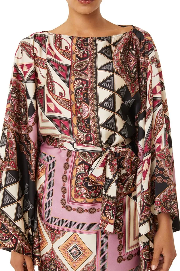 Women MISA Los Angeles Dresses GIADA DRESS Leonardo Patchwork