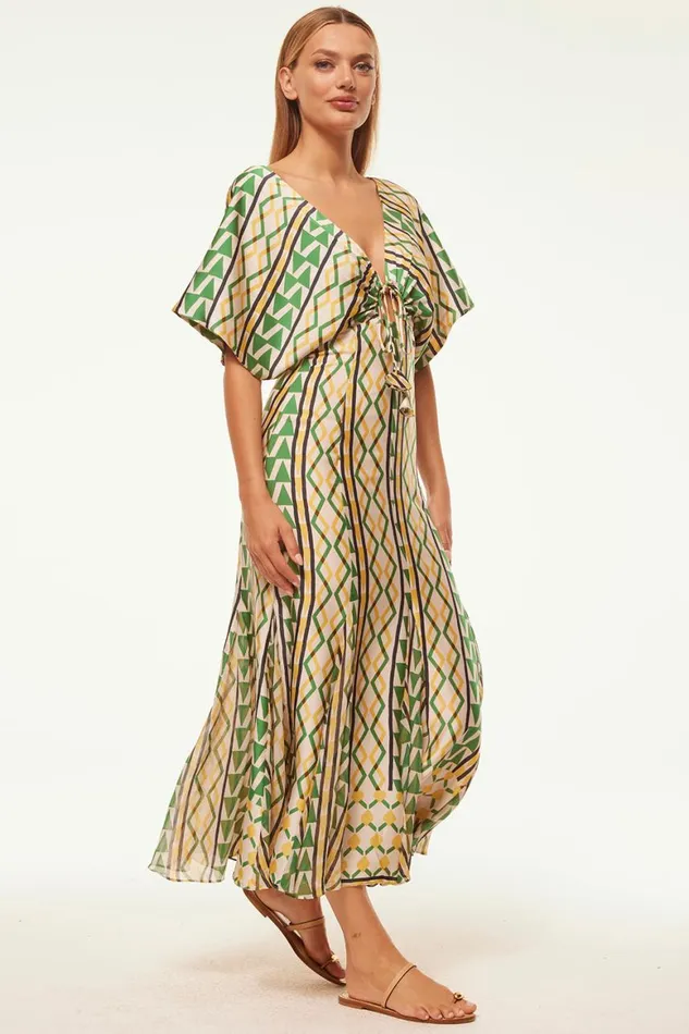 Women MISA Los Angeles Dresses IRENA DRESS Limoncello Geo Mix