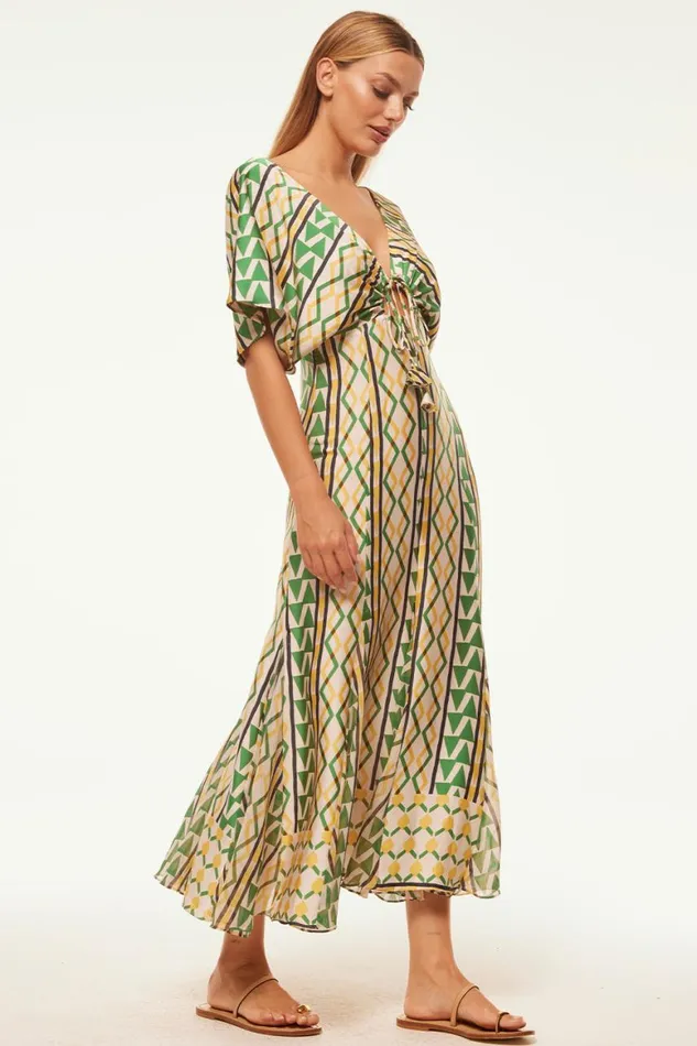 Women MISA Los Angeles Dresses IRENA DRESS Limoncello Geo Mix