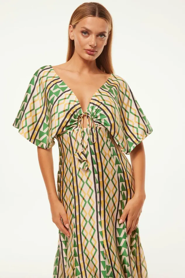 Women MISA Los Angeles Dresses IRENA DRESS Limoncello Geo Mix