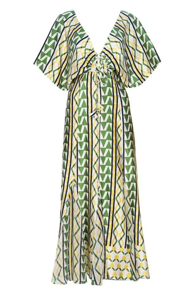 Women MISA Los Angeles Dresses IRENA DRESS Limoncello Geo Mix