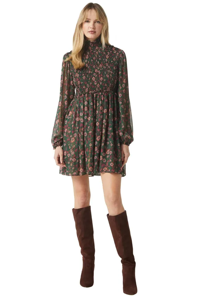 Women MISA Los Angeles Dresses JESSA DRESS Evergreen Blooms