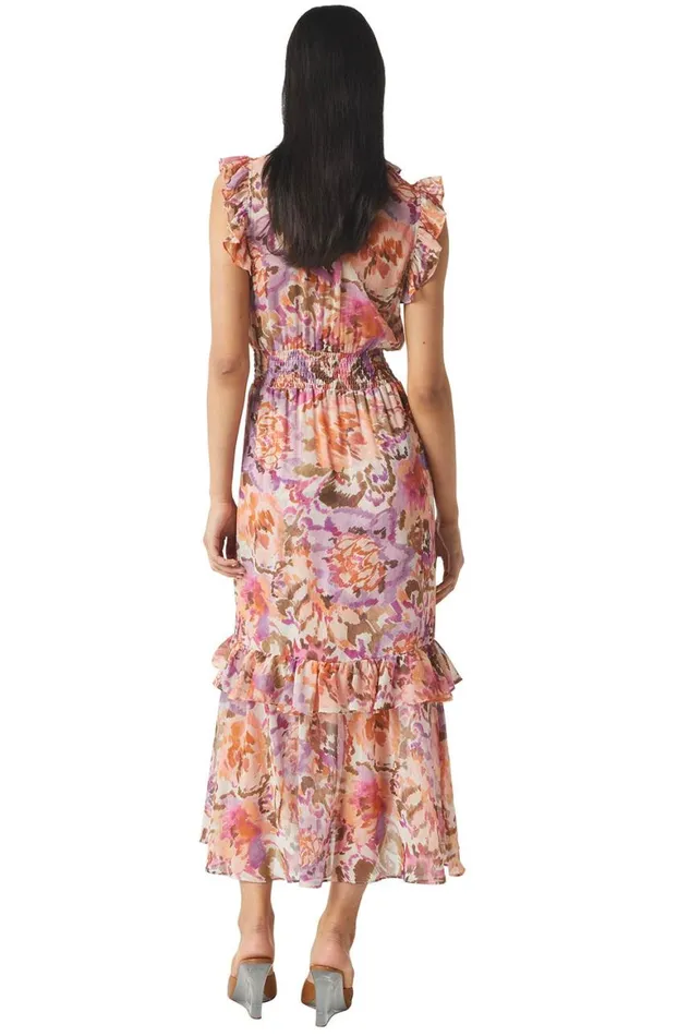 Women MISA Los Angeles Dresses KIDADA DRESS Sunset Blooms