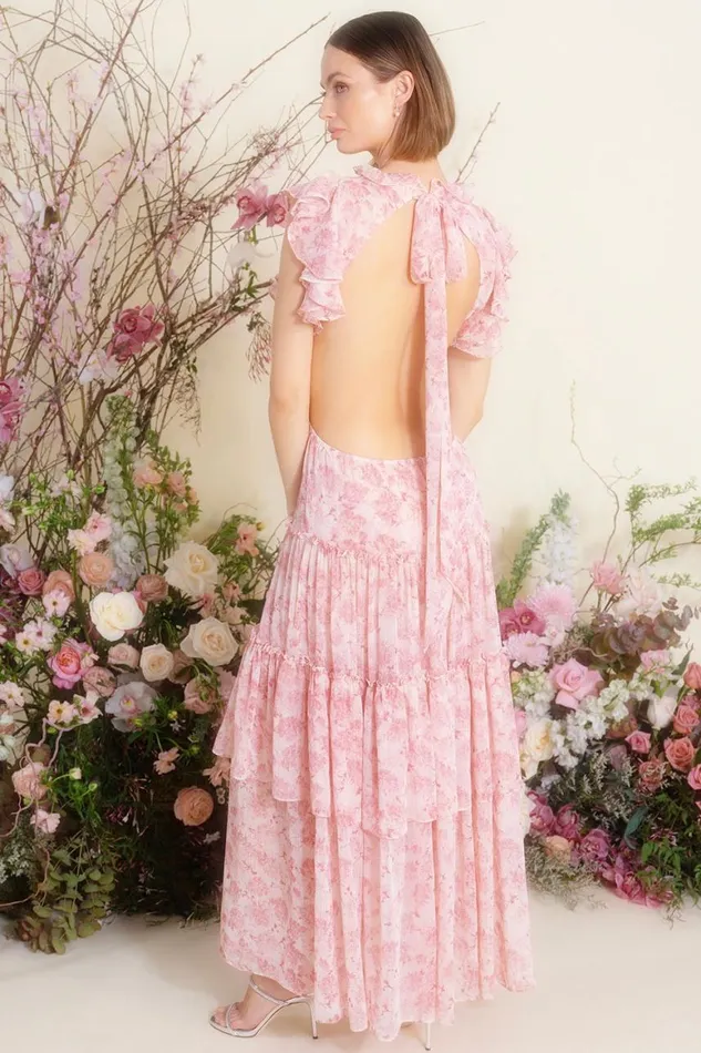 Women MISA Los Angeles Dresses LANA DRESS Pink Verdana
