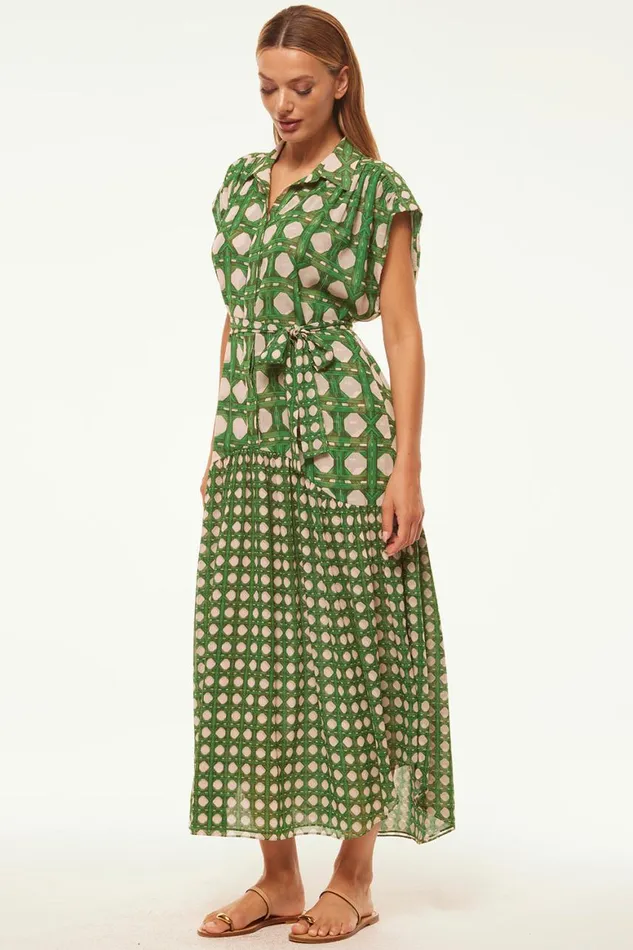 Women MISA Los Angeles Dresses LAURA DRESS Rattan Tile Mix