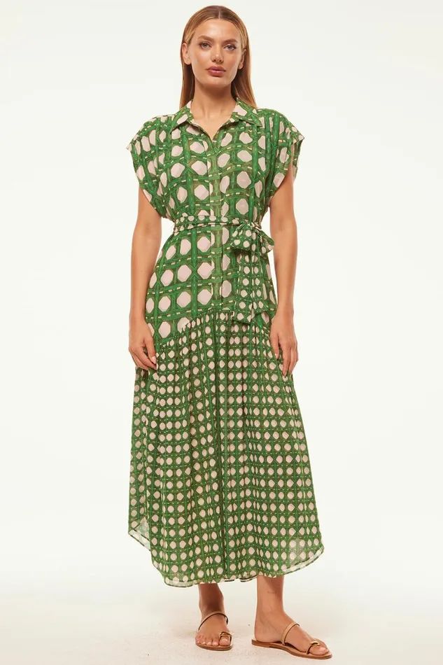 Women MISA Los Angeles Dresses LAURA DRESS Rattan Tile Mix