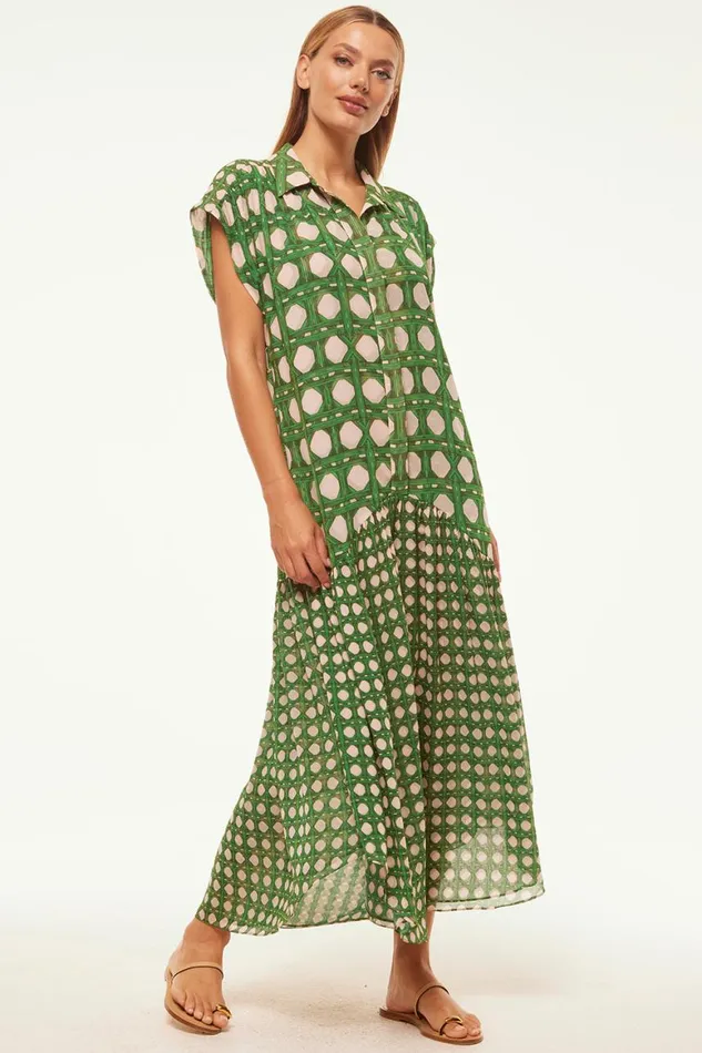 Women MISA Los Angeles Dresses LAURA DRESS Rattan Tile Mix