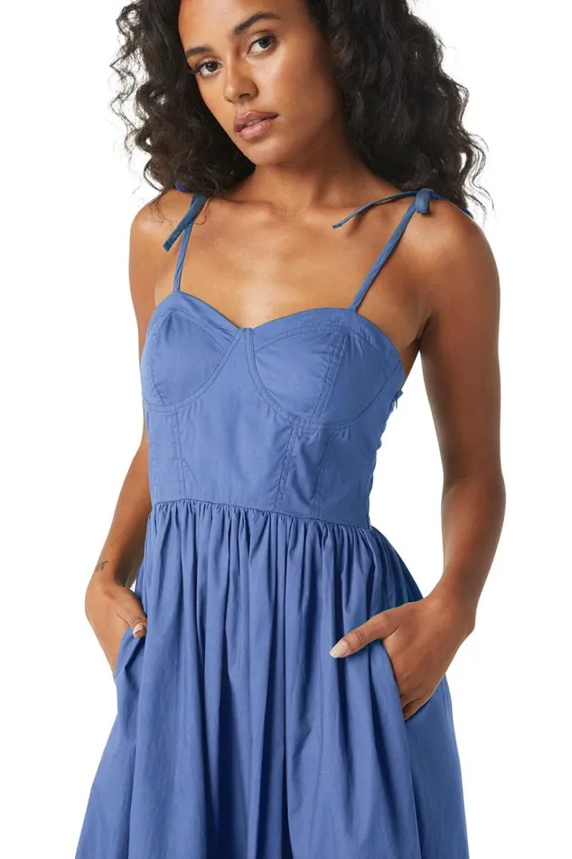 Women MISA Los Angeles Dresses MAGNOLIA DRESS Indigo Blue