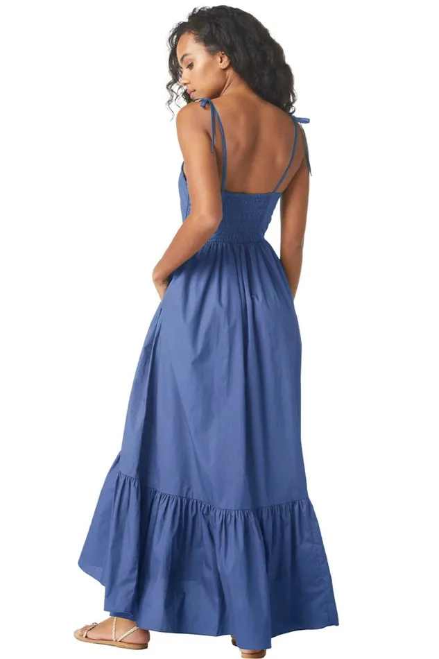 Women MISA Los Angeles Dresses MAGNOLIA DRESS Indigo Blue