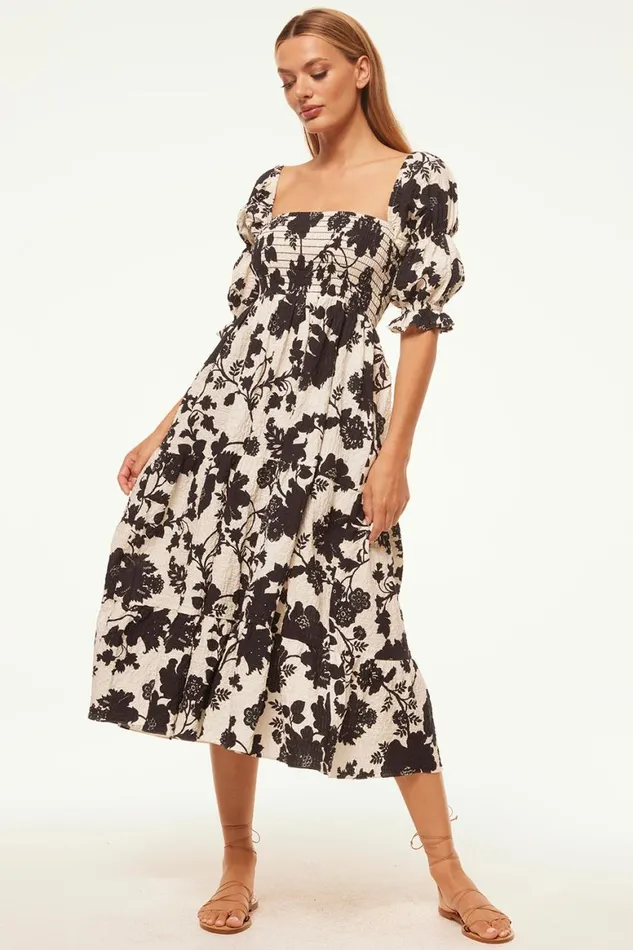 Women MISA Los Angeles Dresses MARGARITA DRESS Flora Negra