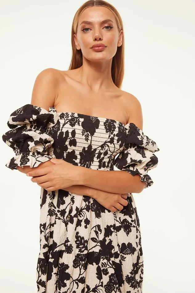 Women MISA Los Angeles Dresses MARGARITA DRESS Flora Negra