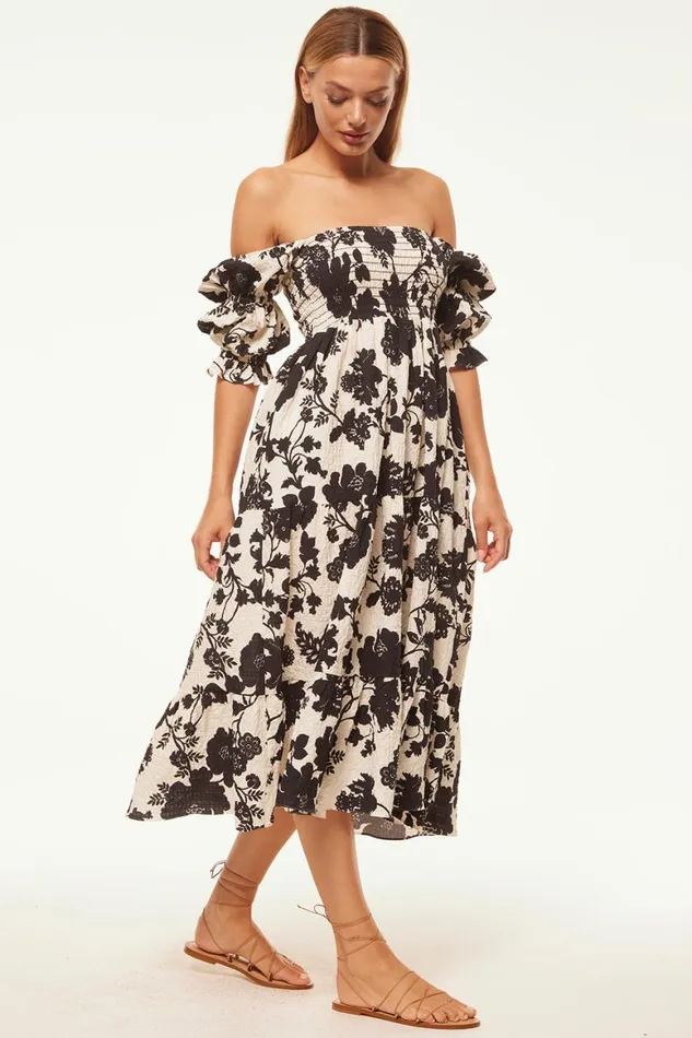 Women MISA Los Angeles Dresses MARGARITA DRESS Flora Negra